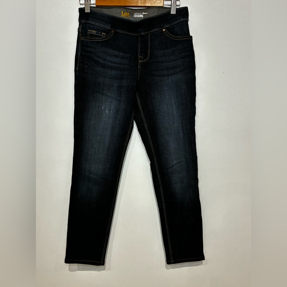 EUC Lee Mid Rise Denim Jeggings